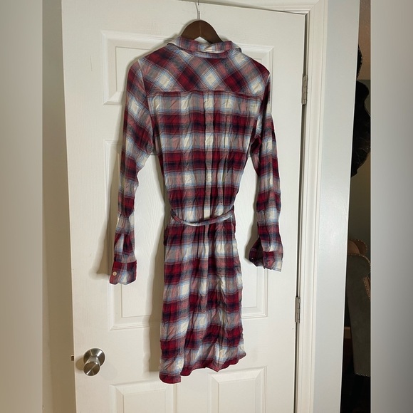 Gap + Pendleton long sleeve shirtdress in red plaid - Small Tall - Picture 4 of 4